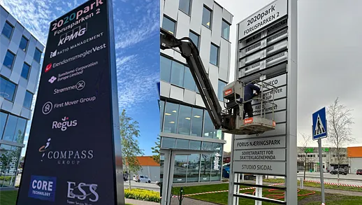 2020park dobbelsidig skiltsøyle