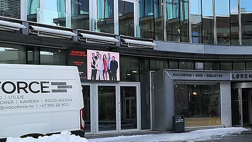 Utendørs LED-skjermer installert hos Lørenskog hus